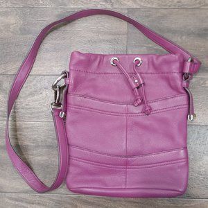 B. Makowsky Purple Leather Shoulder Bag Great Condition